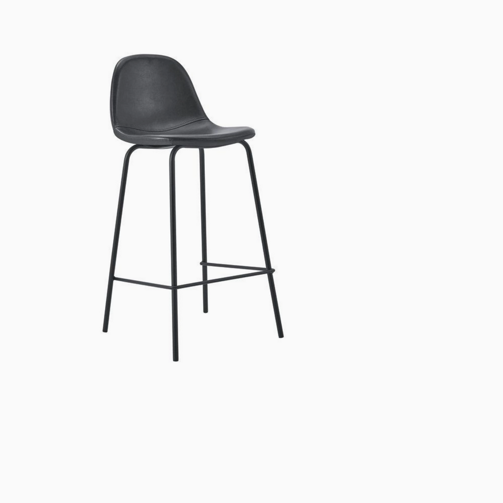 Faux Leather Egg Counter Stool