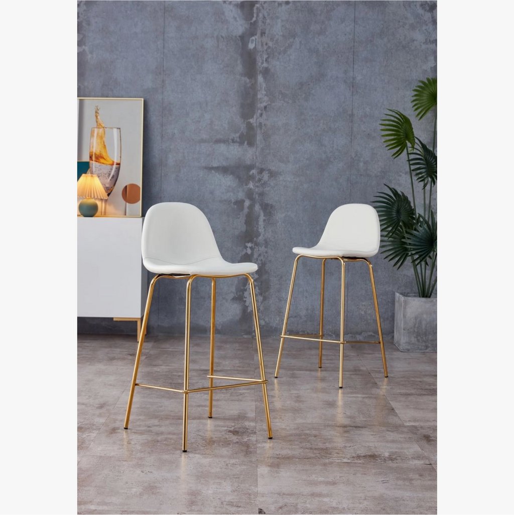 Faux Leather Egg Counter Stool