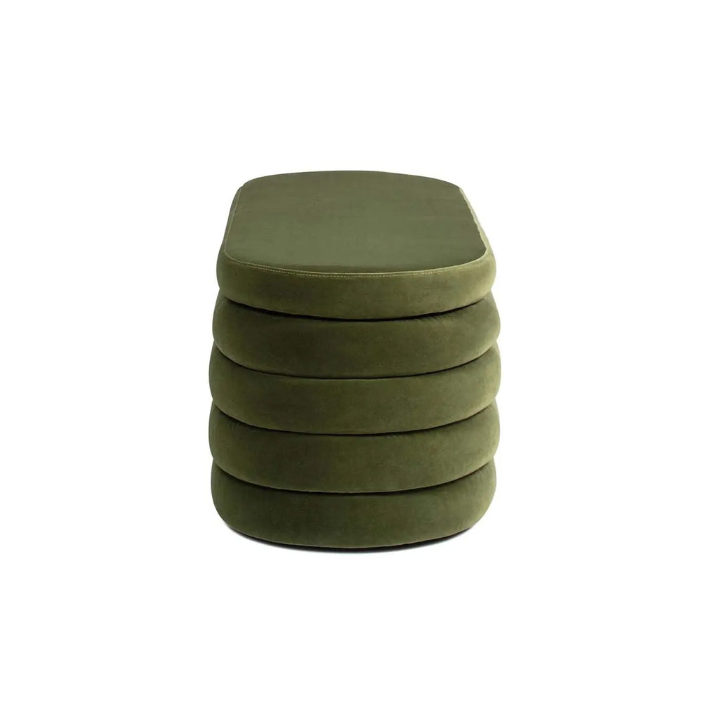 Fuji 49" Upholstered Oval Storage Bench