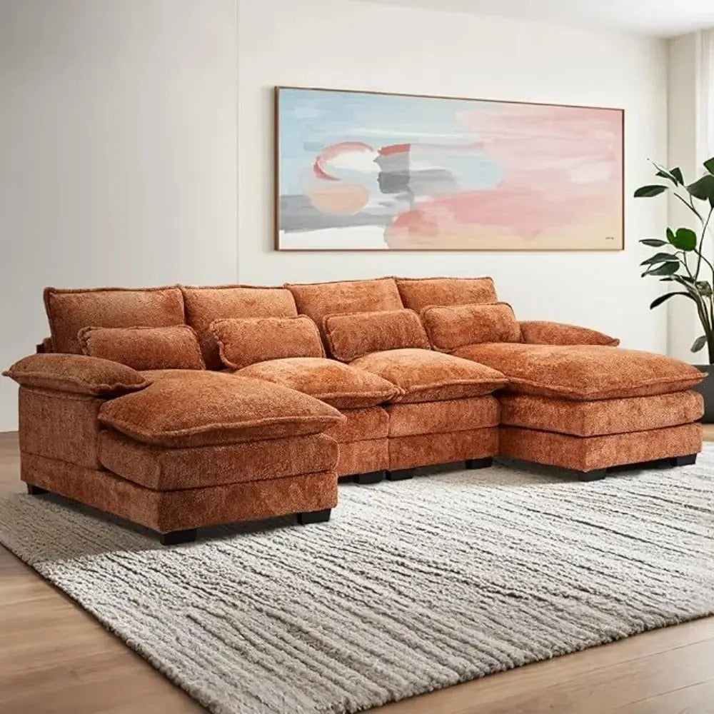 112" Luxury U Shaped Sofa