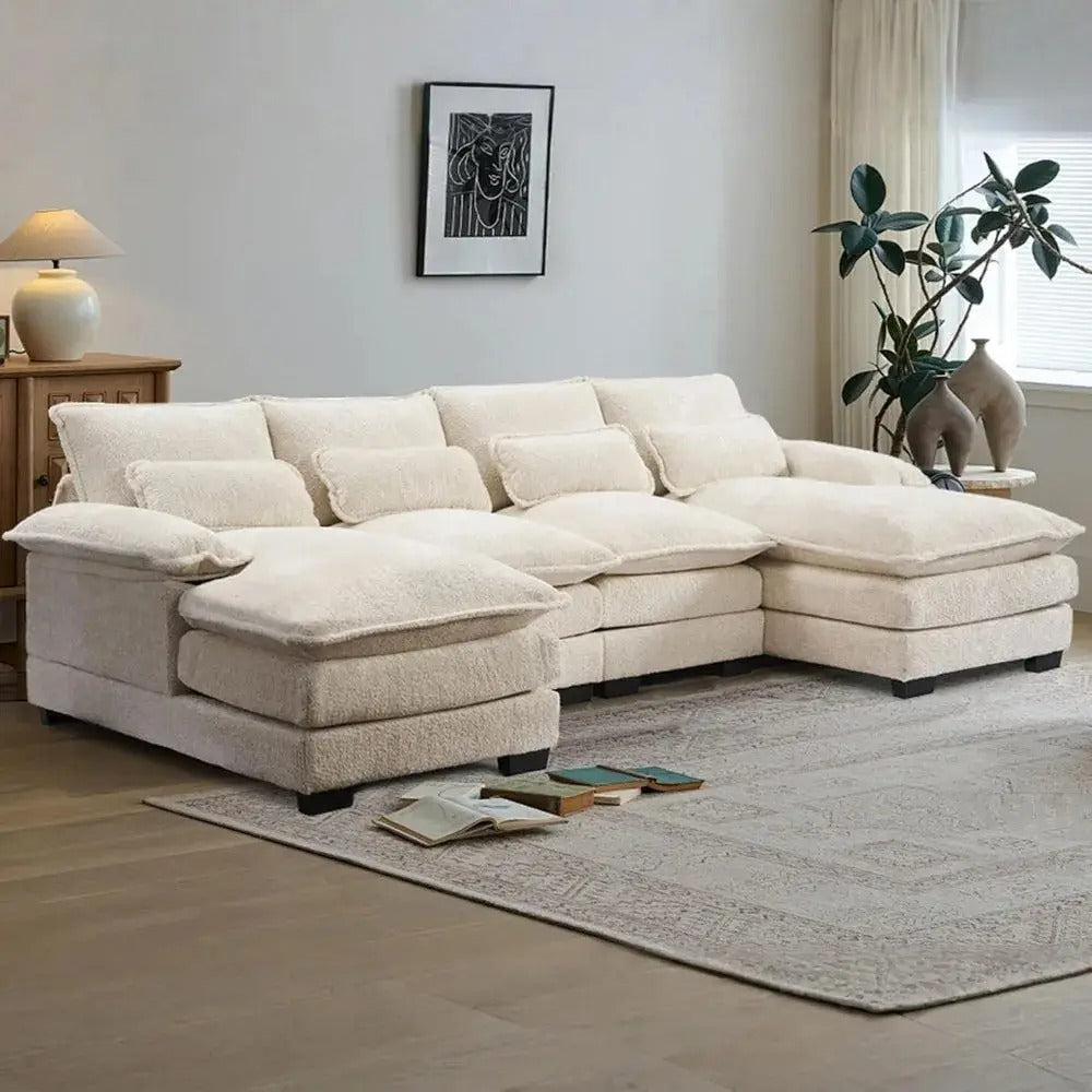 112" Luxury U Shaped Sofa