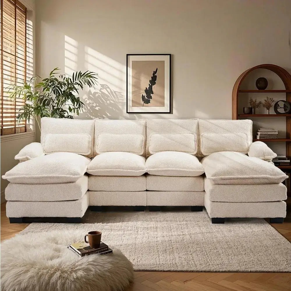112" Luxury U Shaped Sofa