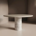Waverly White Marble Dining Table - Italian Contemporary 48"