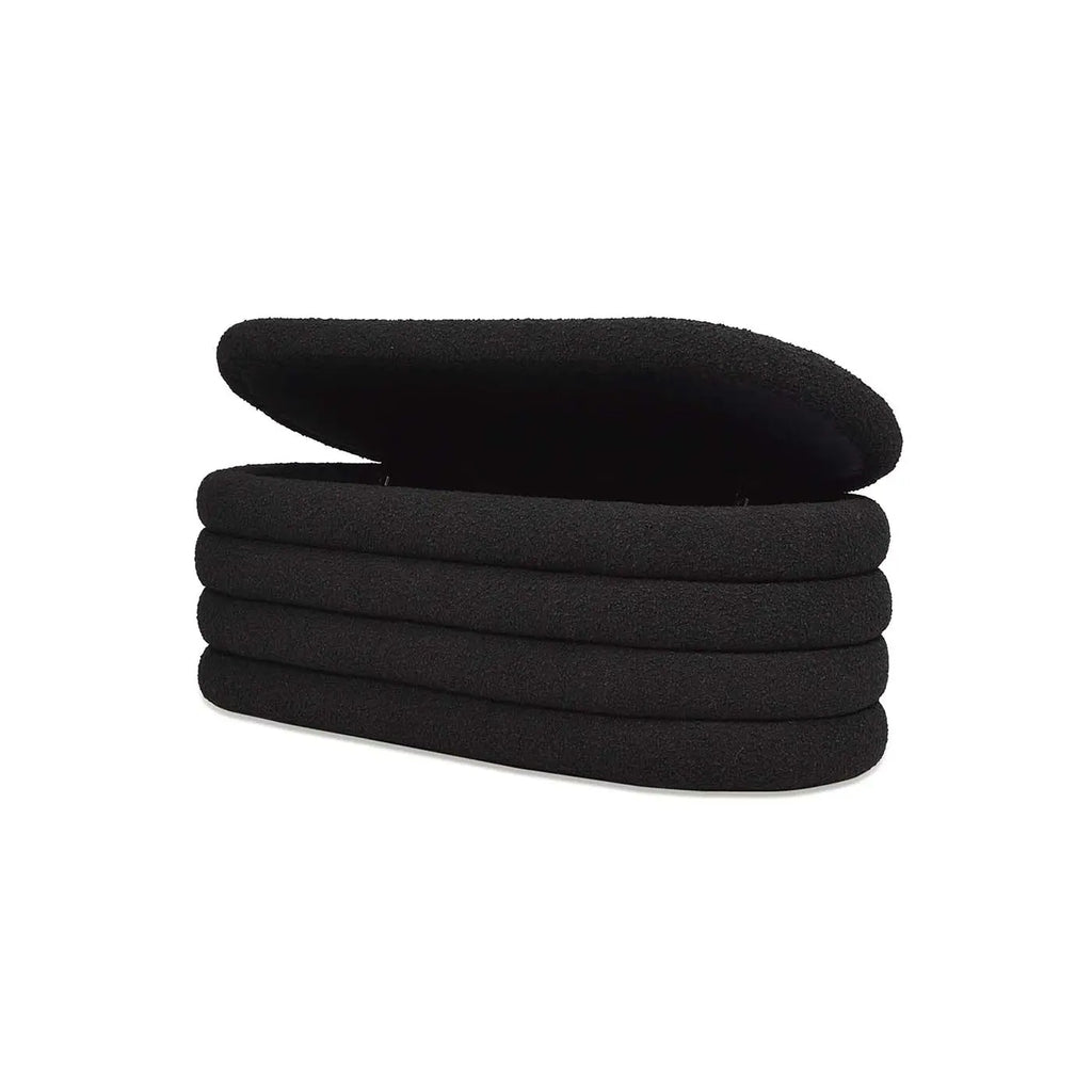 Fuji 49" Upholstered Oval Storage Bench