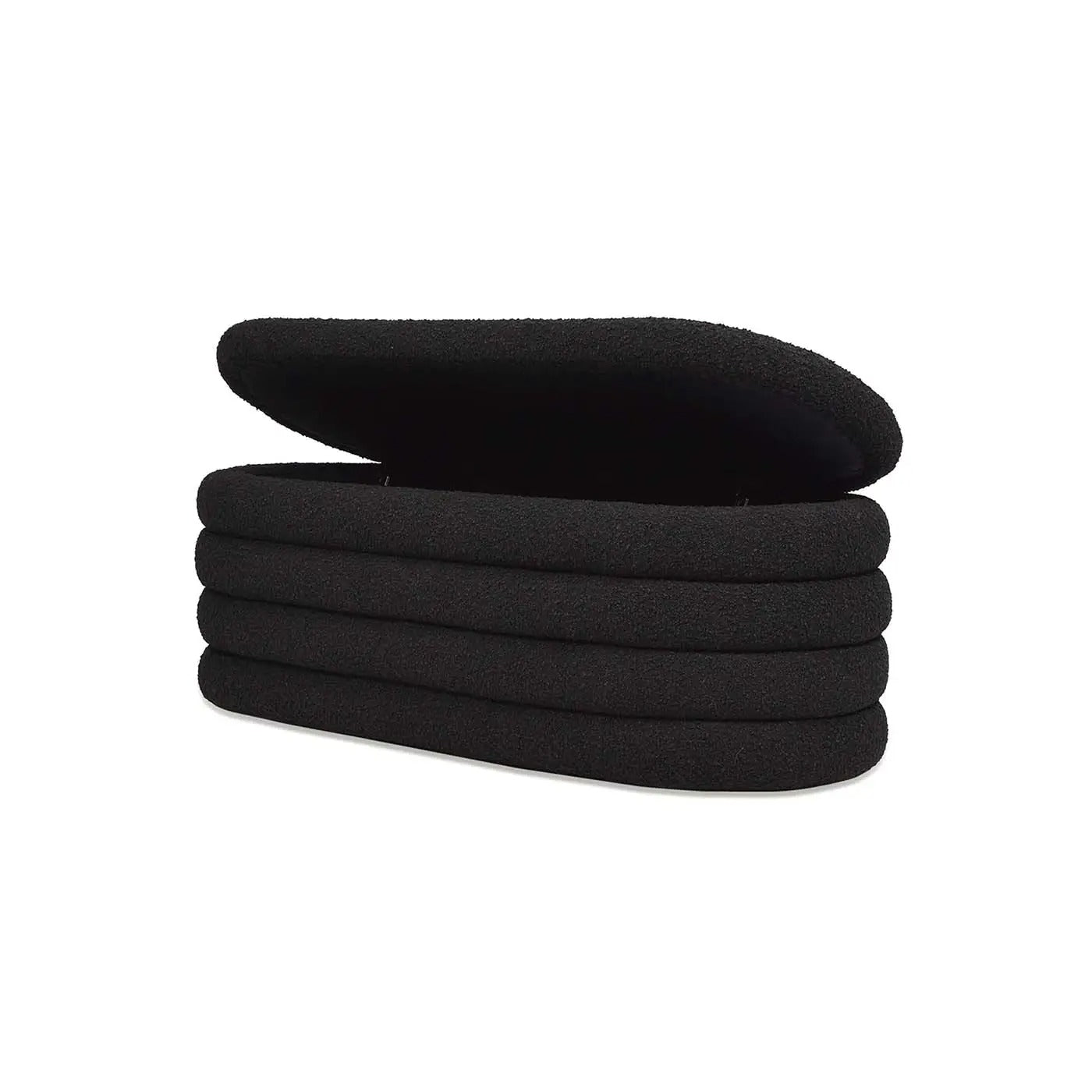 Fuji 49" Upholstered Oval Storage Bench